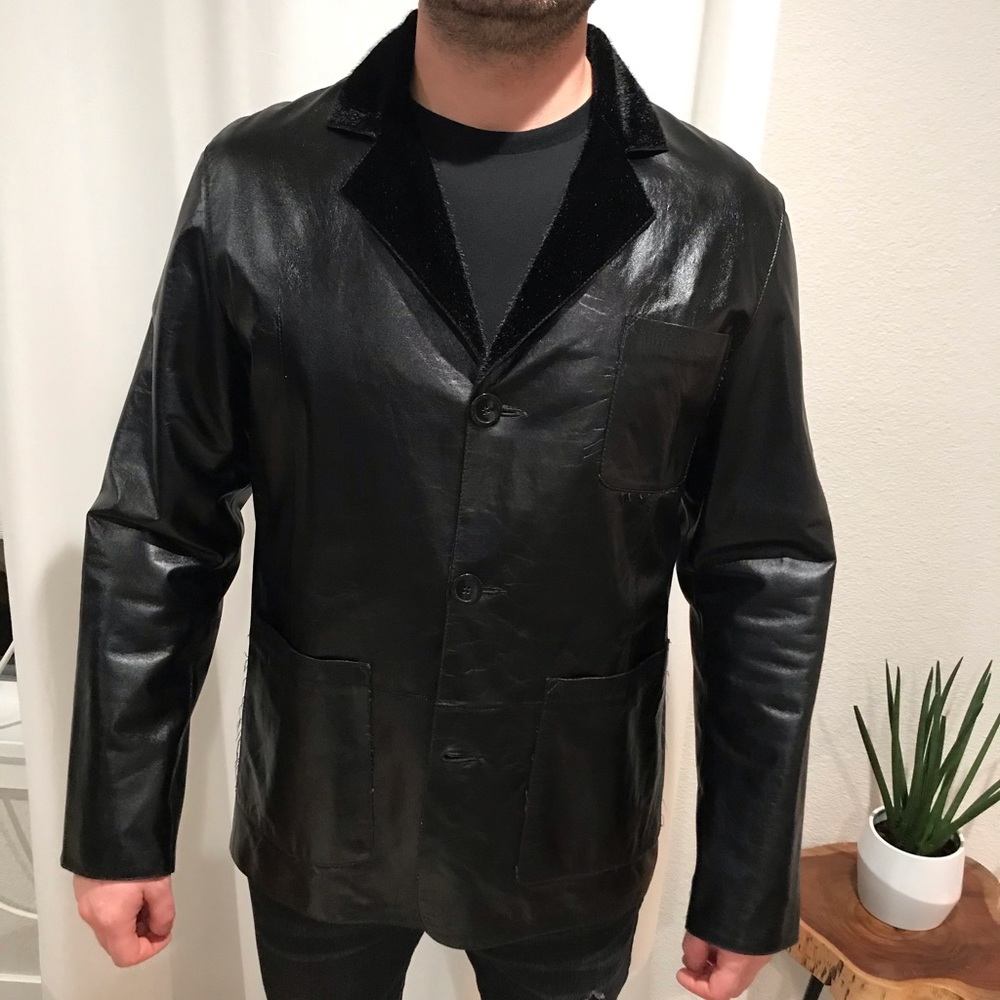 Men’s Reversible Genuine Leather/Calf Hair Jacket